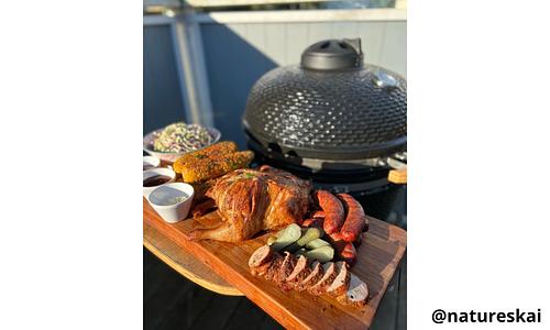 29" Kamado BBQ Grill - Black