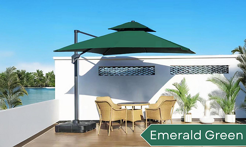 Lume Cantilever Umbrella - Emerald Green #45