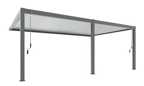 Luxe Louvres 6 x 4m Wall Mounted - Grey/White #121