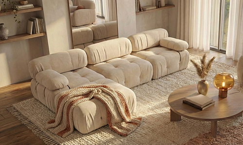 Carmen 3 Seater Sofa with Ottoman #1