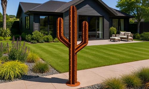 1.5m Corten Cactus Sculpture #3
