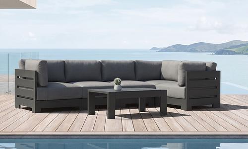 Gio Outdoor Corner Lounge Set - Anthracite #100