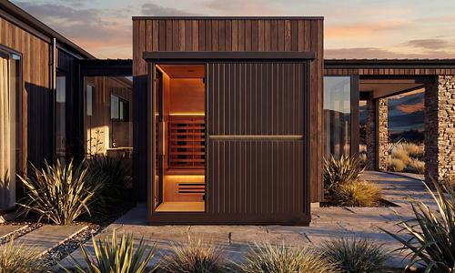 Nova Black Infrared Outdoor Sauna - 3/4 Person #1