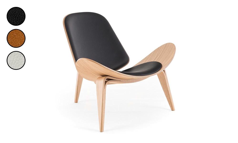 Premium Replica Hans Wegner Shell Chair - Black #86