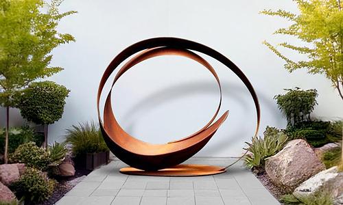  Corten Swirl Sculpture