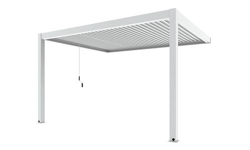Luxe Louvres 3 x 4m Wall Mounted - White/White #131