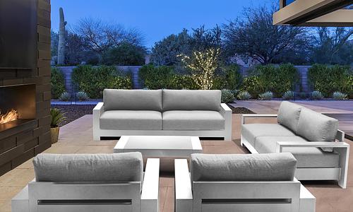Gio 7 Seater Outdoor Set - White #108