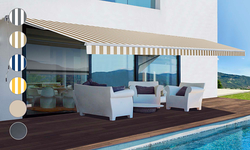 Retractable Awning 5m x 3m - 6 Colours #84