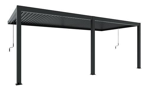 Luxe Louvres 6 x 3m Wall Mounted - Black/Black #130