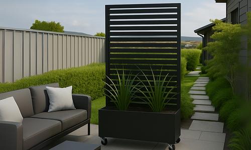 Raised Garden Planter with Trellis - Black - Two Sizes #90
