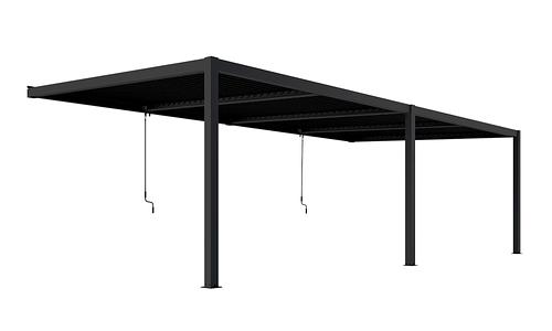 Aluminium Wall Mounted Pergola 7.7m x 2.9m - Two Colours #383