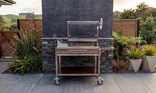 Wood Fired Argentinian Grill with Trolley and Side Fire  #1