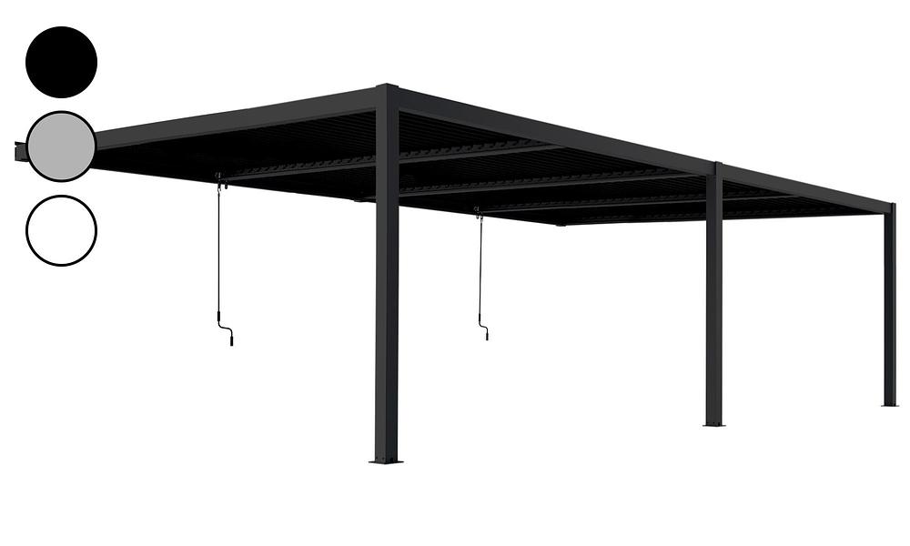 Aluminium Wall Mounted Pergola 7.7m x 3.9m - Three Colours #350