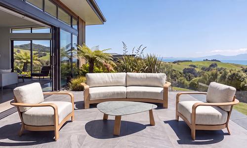Havana 4 Seater Sofa Set - Oak Wood-look #3