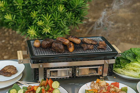Charcoal Hibachi BBQ & Skewer Set #1
