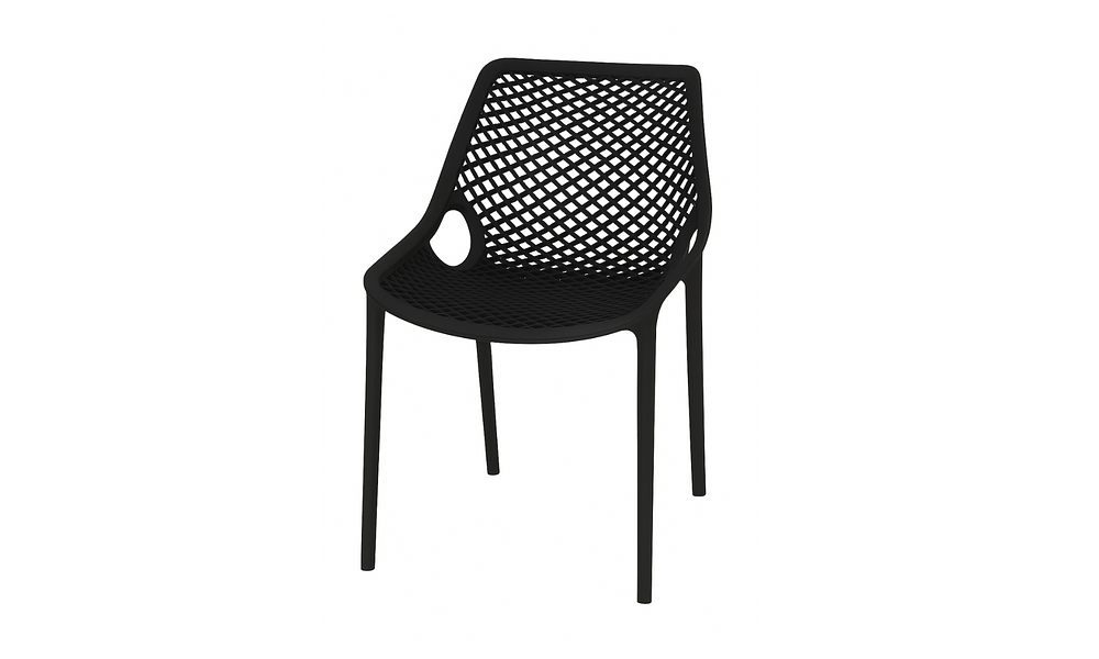 Alo Armless Outdoor Chair - Black #25