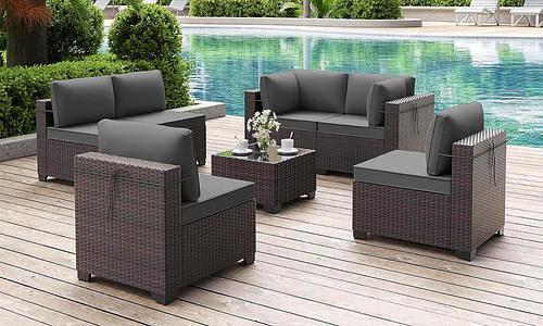 Florence 7 Piece Rattan Lounge Set