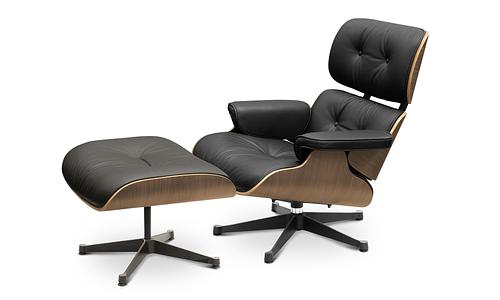 Premium Replica Eames Lounge Chair & Ottoman - Black/Honey #479
