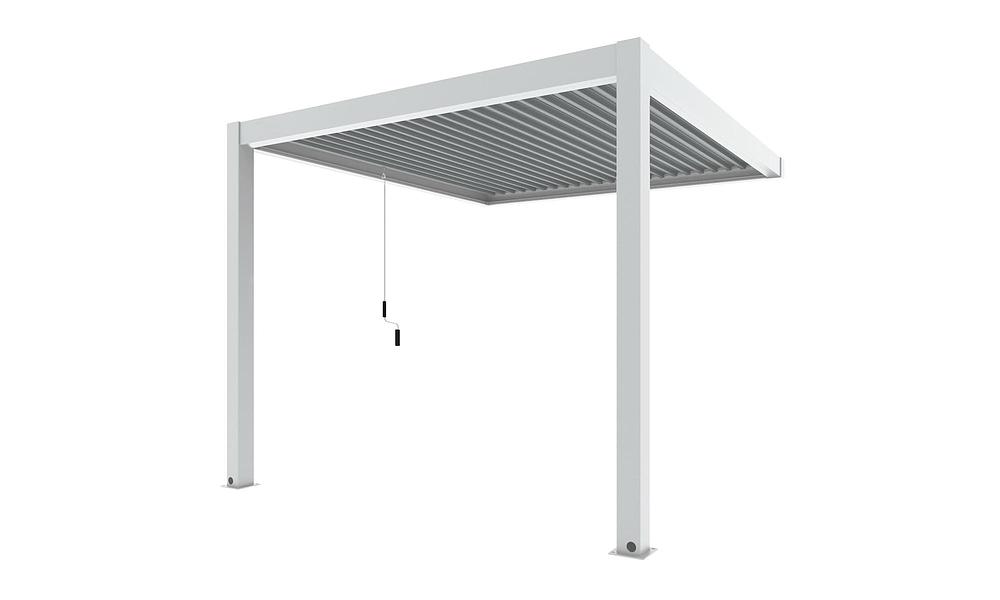 Luxe Louvres 3 x 3m Wall Mounted - White/White #116