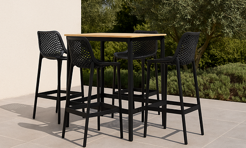 Verve Outdoor Bar Stool - Black #126