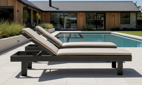 Dalton Aluminium Lounger - Set of 2, Black #40