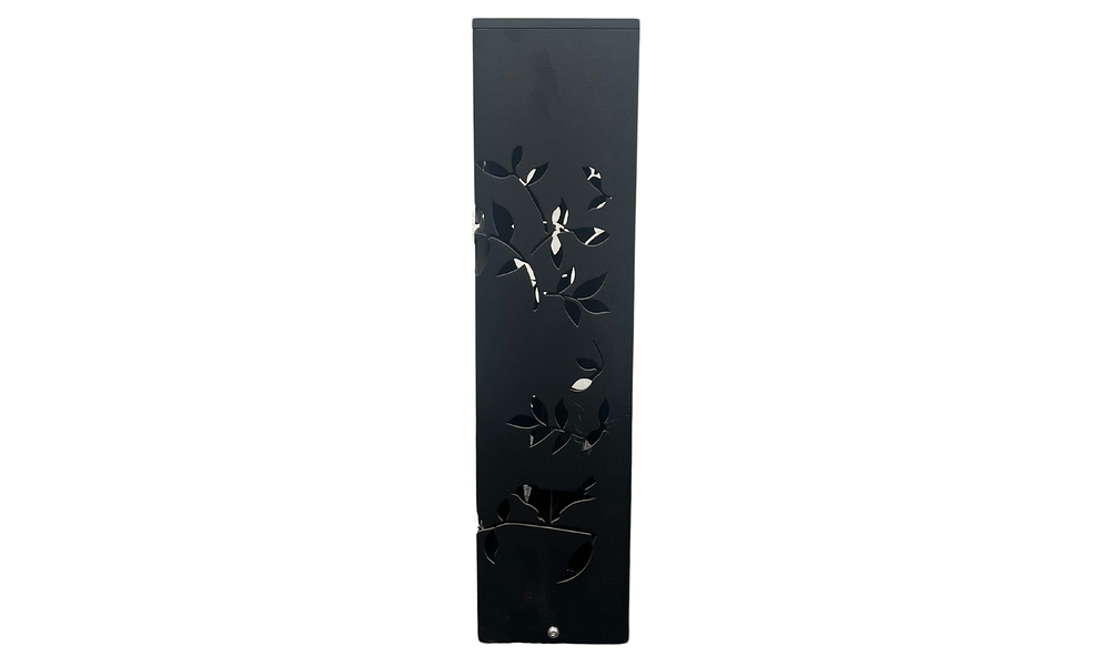 Pillar Black LED Solar Light - laser cut #117
