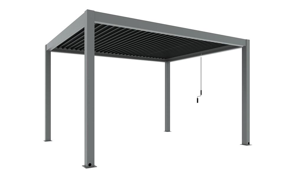 Luxe Louvres 3 x 4m Freestanding - Grey/Black #157