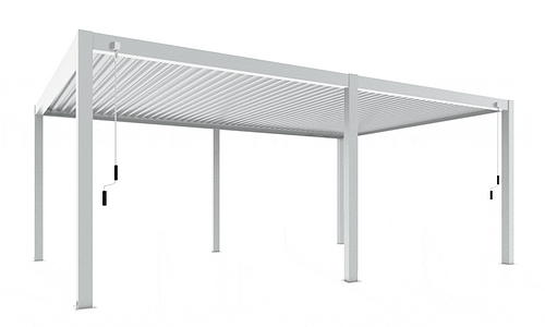 Luxe Louvres 6 x 4m Freestanding - Black/Grey #133