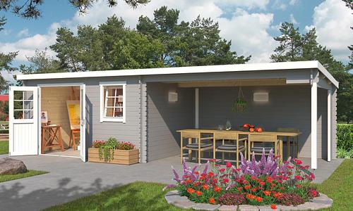 Rono Cabin - 760/380 x 275cm - Light Grey #42