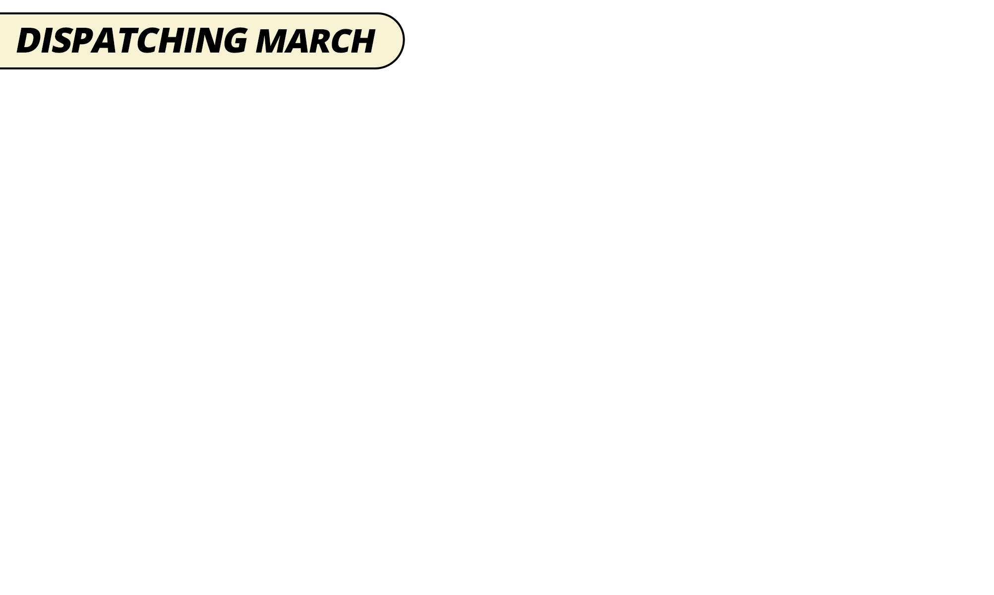 <p><b>Dispatching March!</b></p>
