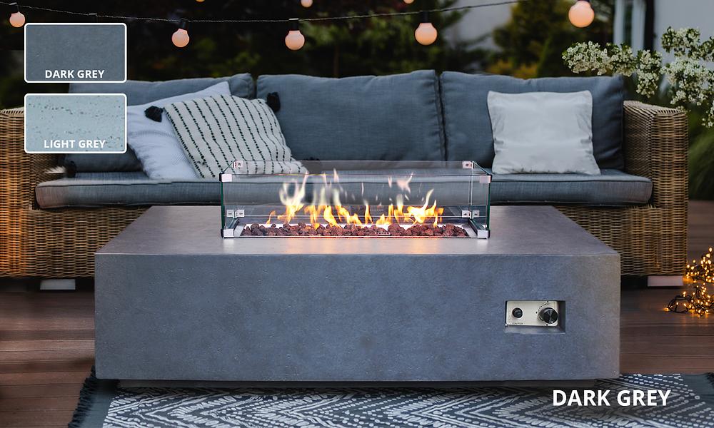 Monterey Outdoor Concrete Gas Fire Pit Container Door Ltd
