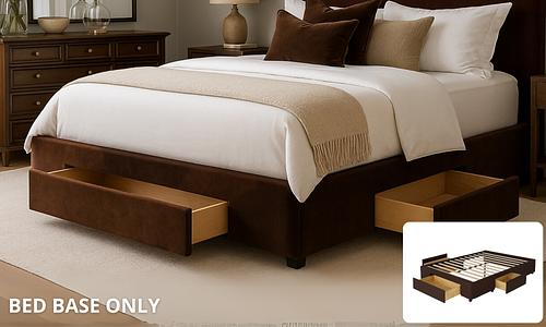 Sutton Velvet Bed Base with Storage Drawers - 2 Colours & Sizes #18