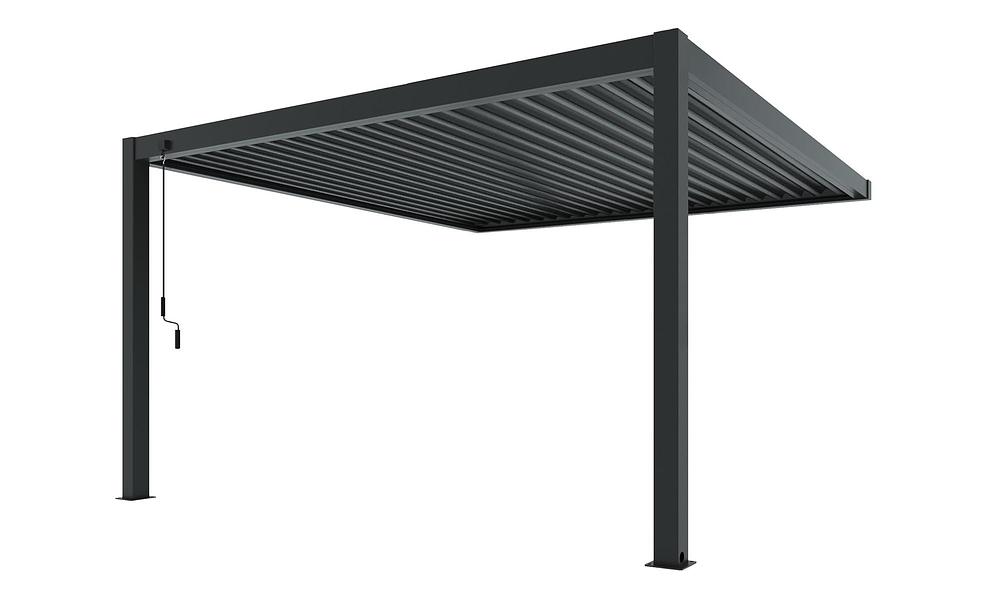 Luxe Louvres 4 x 4m Wall Mounted - Black/Black #142