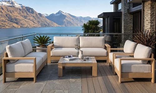 Gio 7 Seater Outdoor Set - Oak-Look #30