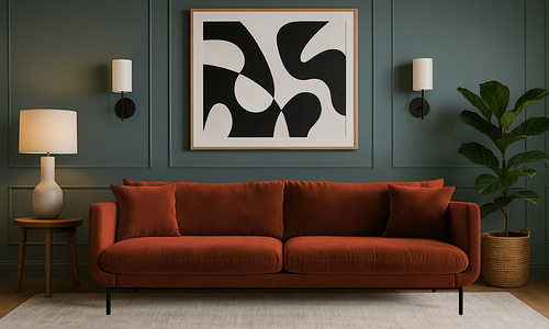 Dominico Apartment Velvet Sofa #1