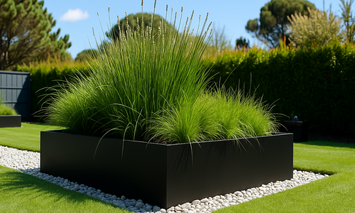 Giza Square Black Garden Edging - Black #49