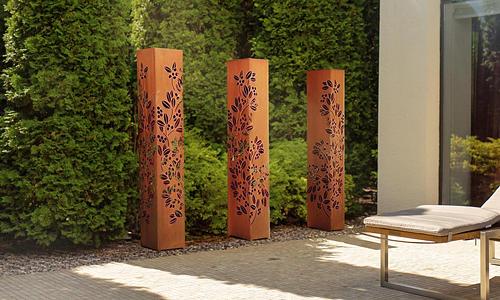 Floral Corten Pillar #35