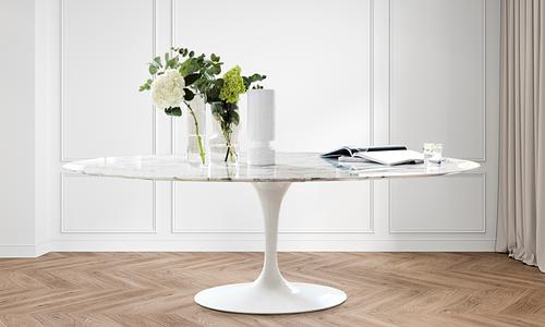 Premium Replica Eero Saarinen Marble Tulip Table - 2m White #72