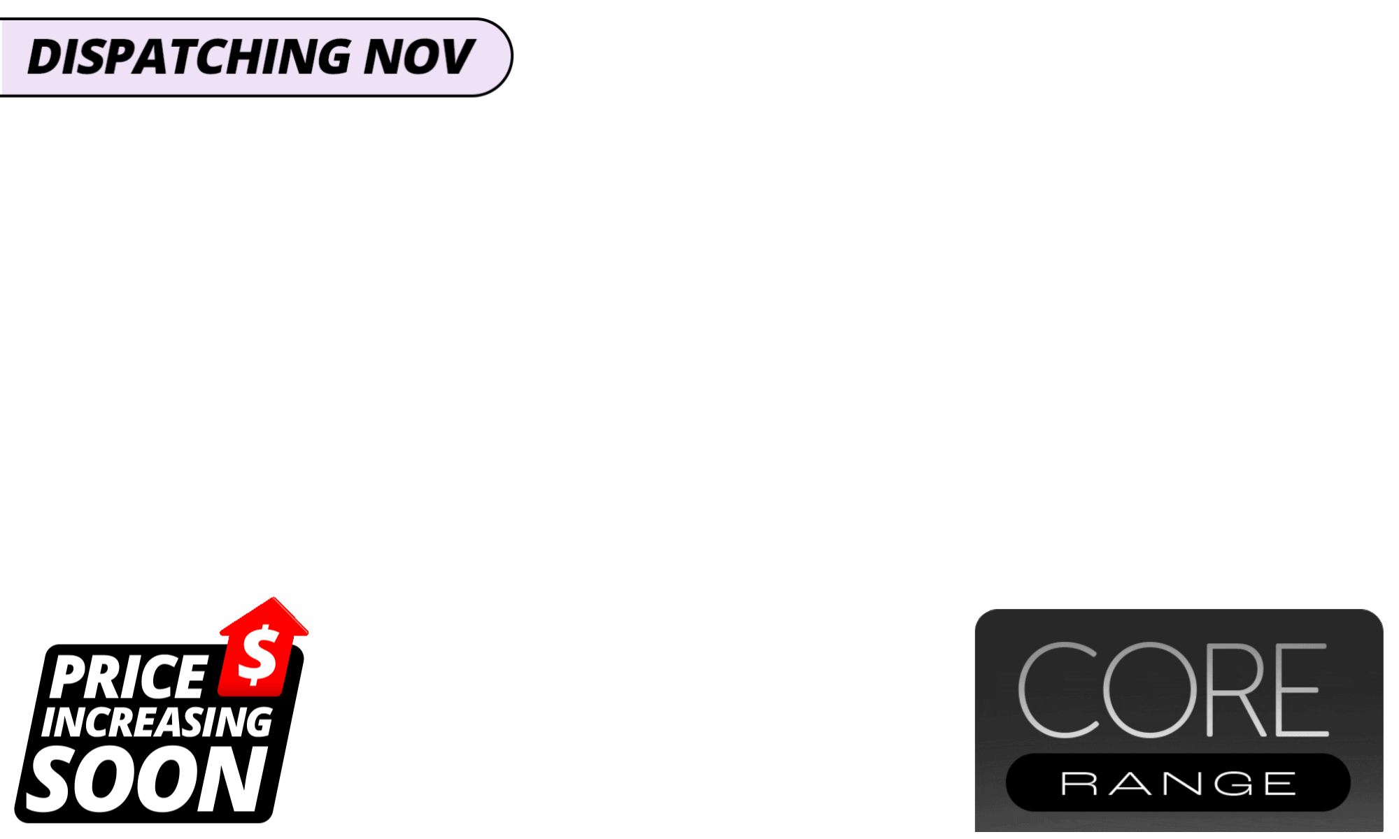 <p>We don’t love putting prices up, but rising costs mean selected pergola prices will be increasing soon. <strong>Secure your Core Pergola at today’s price now, with selected sizes available for November dispatch. First in, first served. </strong></p><p></p>