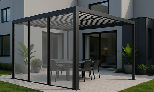 Core Pergola Framed Glass Sliding Doors - FREESTANDING - 2 Sizes #68