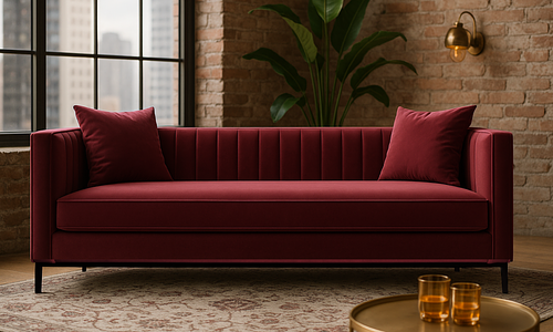 Roderick Ribbed Sofa - Dark Teal #14