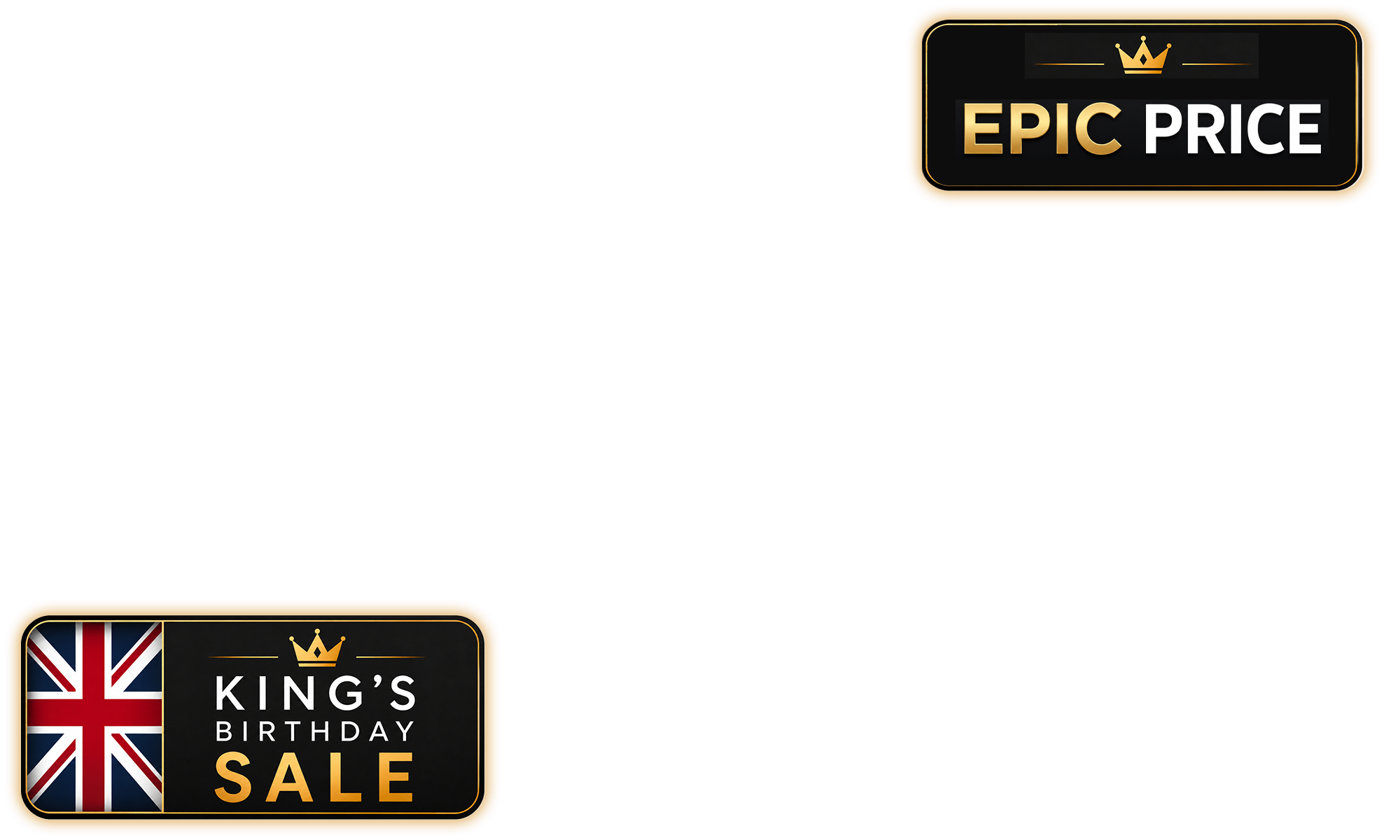 <strong>Royal Deals Have Landed 👑 </strong><span>Enjoy royal savings on selected <b>in-stock</b> favourites, ready to ship now. <b>5 days only,</b> while stocks last.</span>