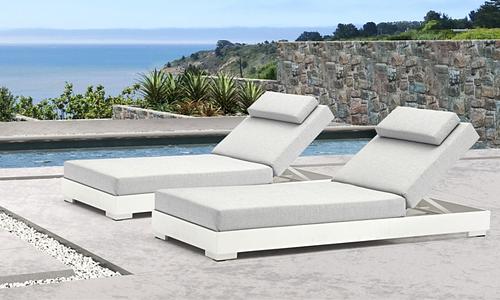 Gio Sun Lounger - White (Set of Two) #71