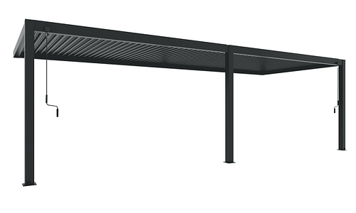 Luxe Louvres 8 x 3m Wall Mounted (White Frame, White Louvres) #95