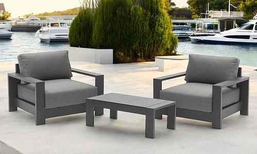 Gio 2 Seater Outdoor Set - Anthracite #43