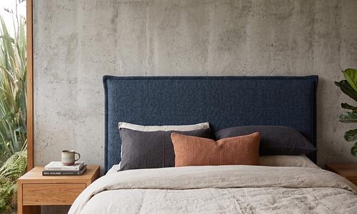 Delphine French Seam Headboard - Indigo Blue #141