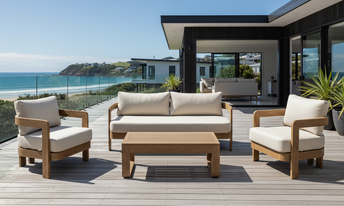 Dalton Aluminium 4-Piece Sofa Set - Oak #38