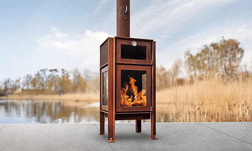 Roca Corten Stove with Pizza Oven #55