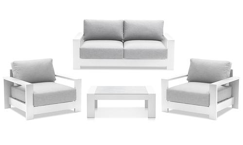 Gio 4-Seater Sofa Set - White  #31