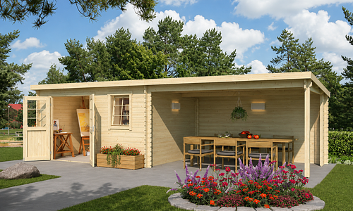 Rono Cabin - 760/380 x 275cm - Natural #112